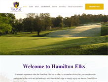 Tablet Screenshot of hamiltonelksgolfclub.com